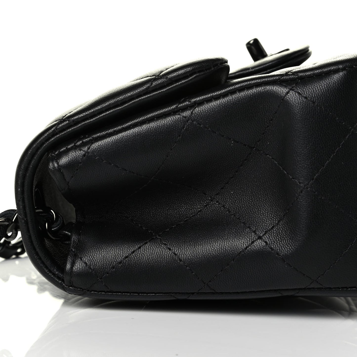 Lambskin Quilted Mini Square Flap So Black