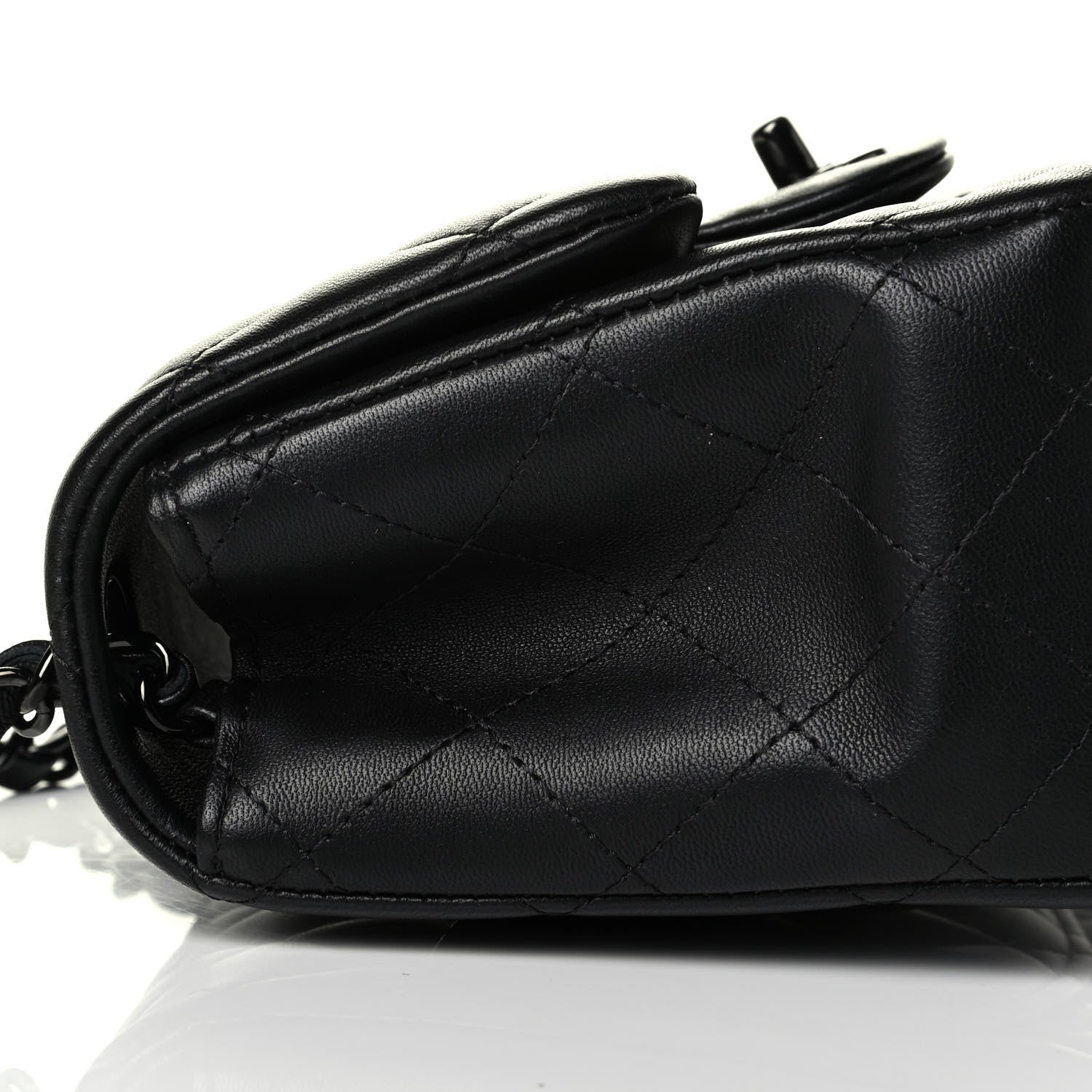 Chanel Lambskin Quilted Mini Square Flap So Black 5 of 8