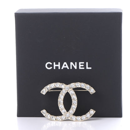 Chanel Baguette Crystal High Society CC Brooch Gold 5 of 5