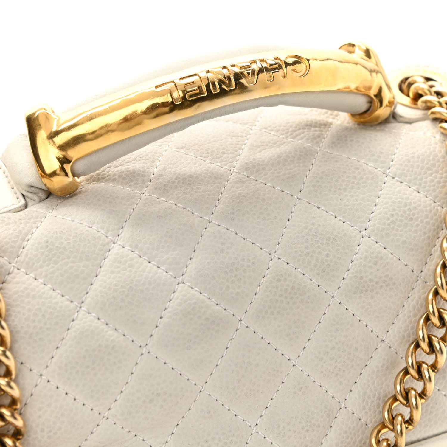 Chanel Iridescent Caviar Quilted Medium Globe Trotter Flap White 12 of 12
