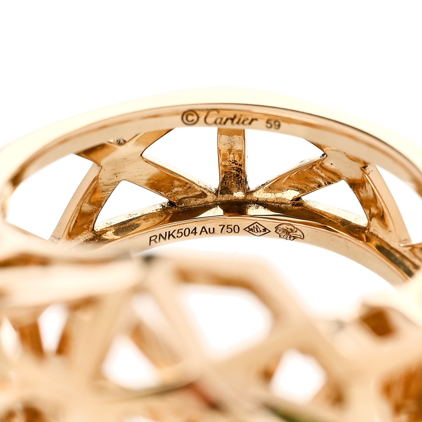 18K Yellow Gold Tsavorite Onyx Panthere De Cartier Ring 59 8.75