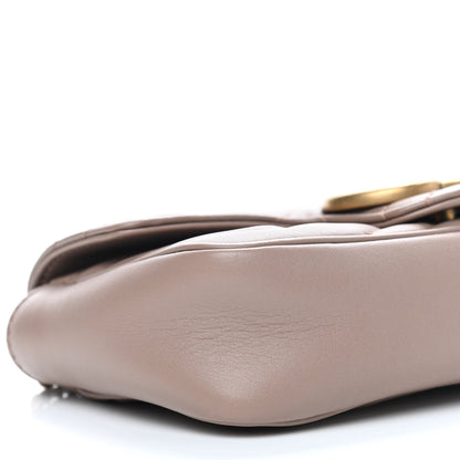 Gucci Calfskin Matelasse Super Mini GG Marmont Shoulder Bag Porcelain Rose 7 of 8