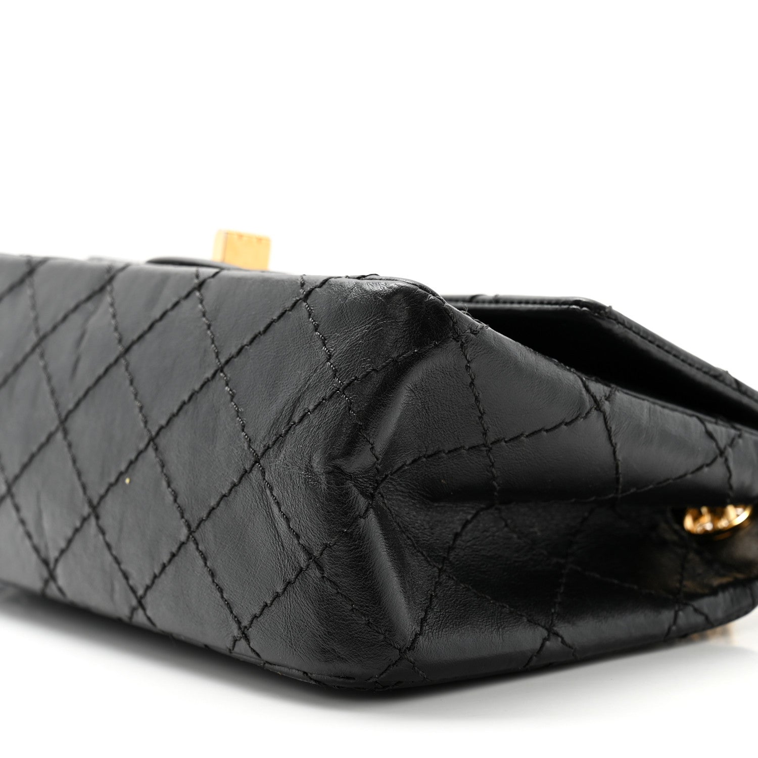 Chanel Aged Calfskin Quilted 2.55 Reissue Mini Flap Black 10 of 12