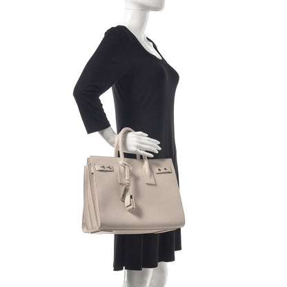 Saint Laurent Grained Calfskin Small Supple Sac De Jour Ivory 3 of 12