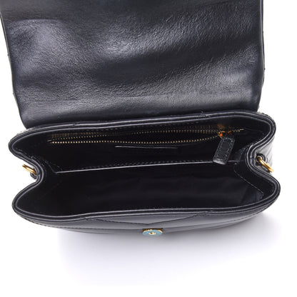 Saint Laurent Calfskin Y Quilted Monogram Toy Loulou Crossbody Bag Black 4 of 4