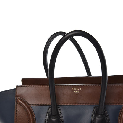 Celine Smooth Calfskin Mini Tri-Color Luggage Navy 10 of 21