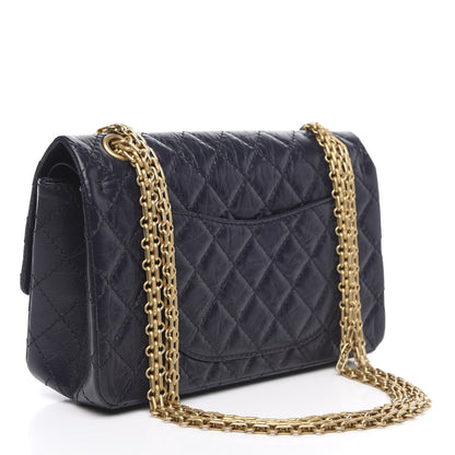 Chanel Aged Calfskin Quilted 2.55 Reissue 225 Flap Navy 3 of 11
