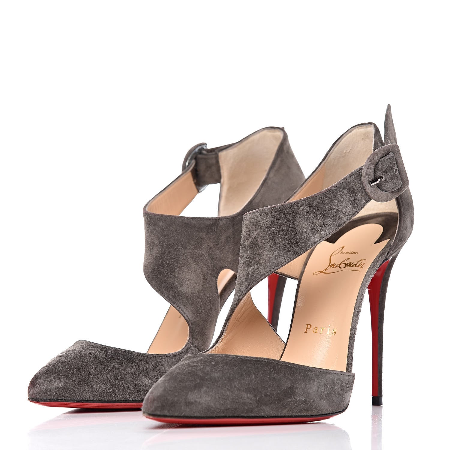 Christian Louboutin Veau Velours Sharpeta 100 Pumps 38.5 Roche 2 of 13