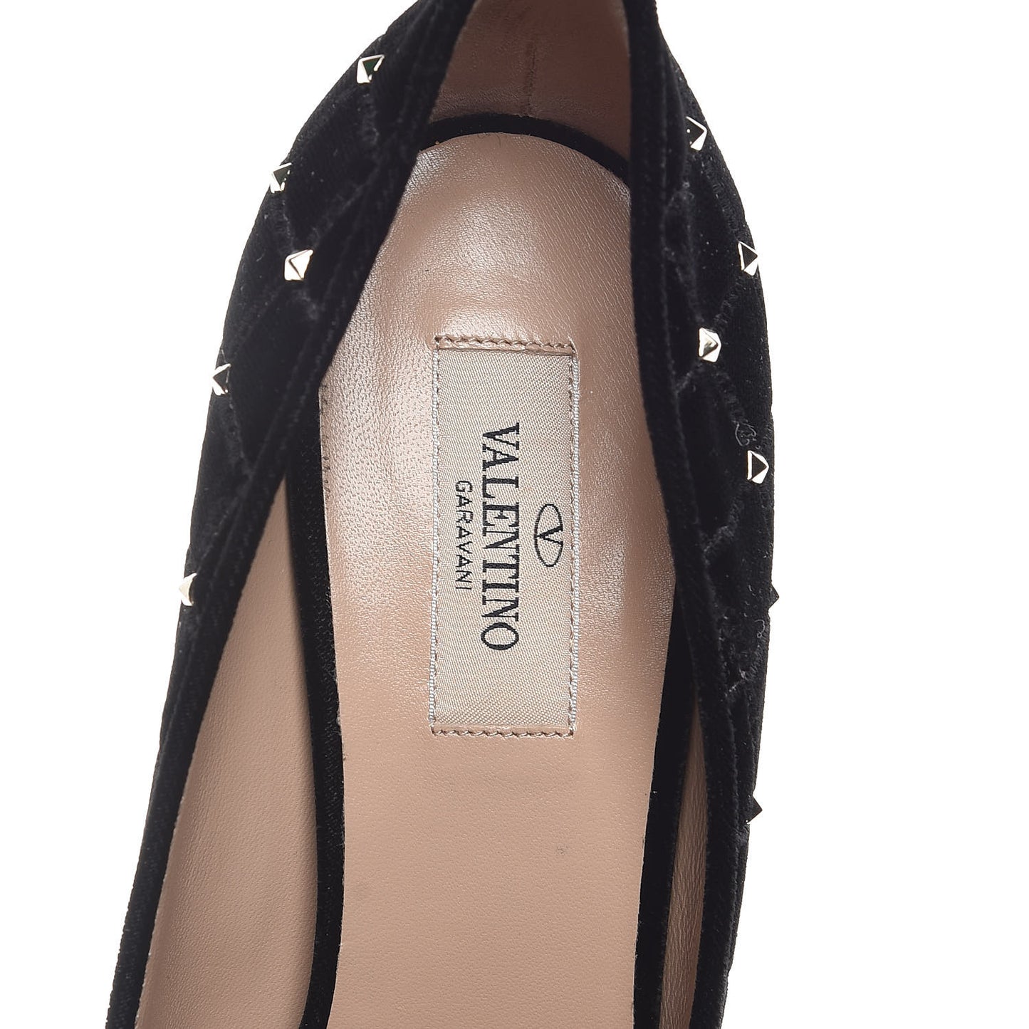 Velvet Rockstud Spike 90mm Pumps 39.5 Black