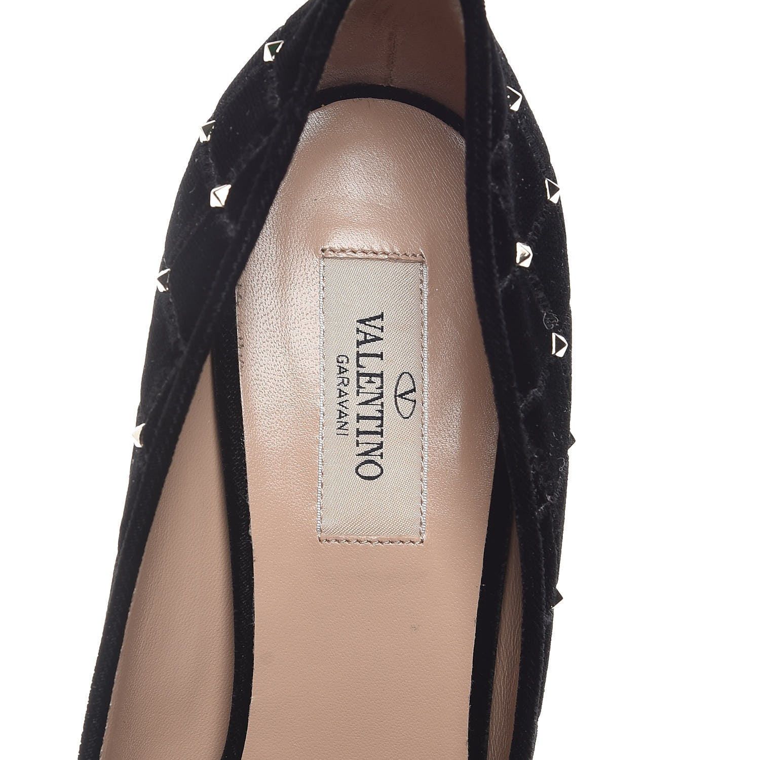 Valentino Garavani Velvet Rockstud Spike 90mm Pumps 39.5 Black 7 of 8