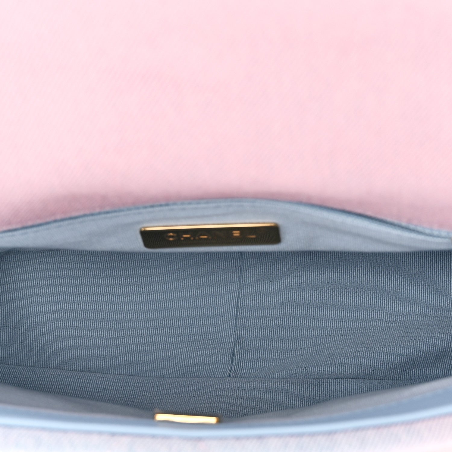 Chanel Denim Quilted Medium Chanel 19 Flap Blue Pink 5 of 10