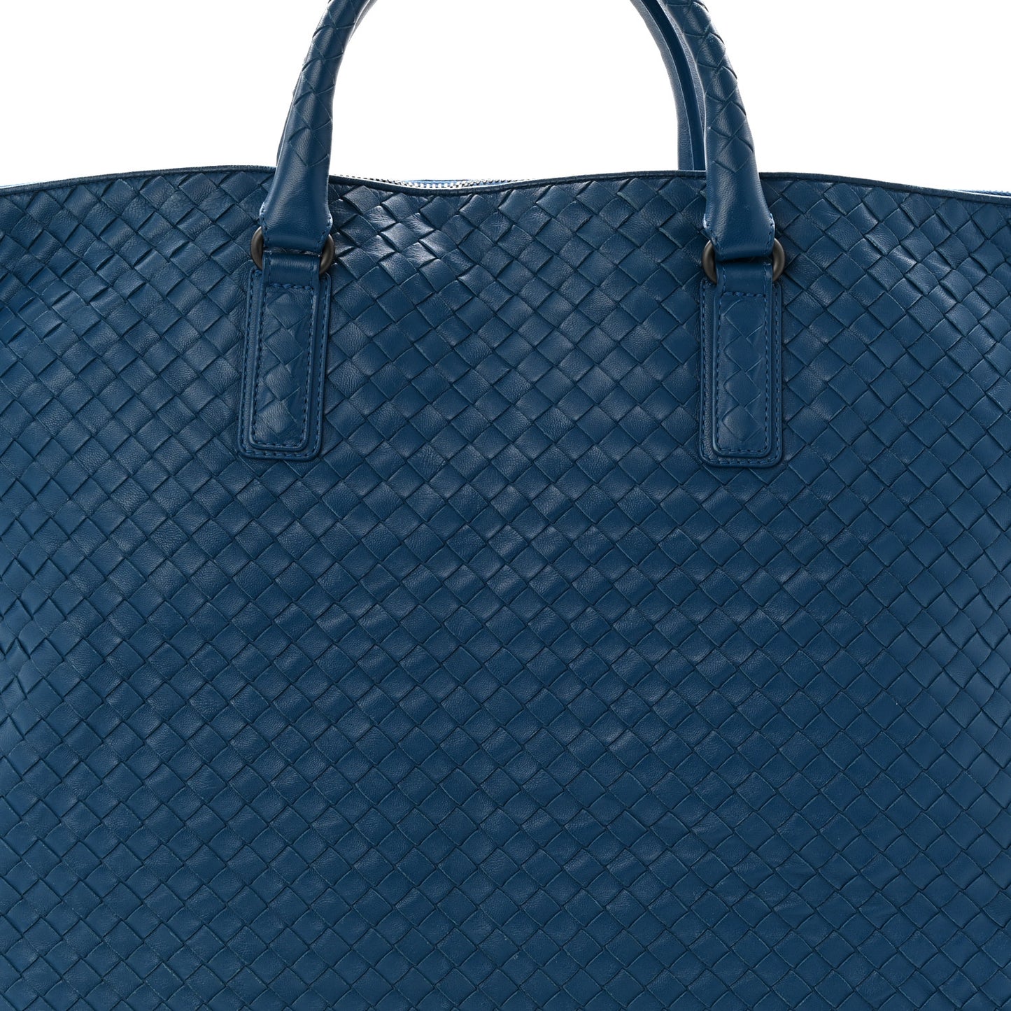 Nappa Intrecciato Medium Convertible Tote Atlantic