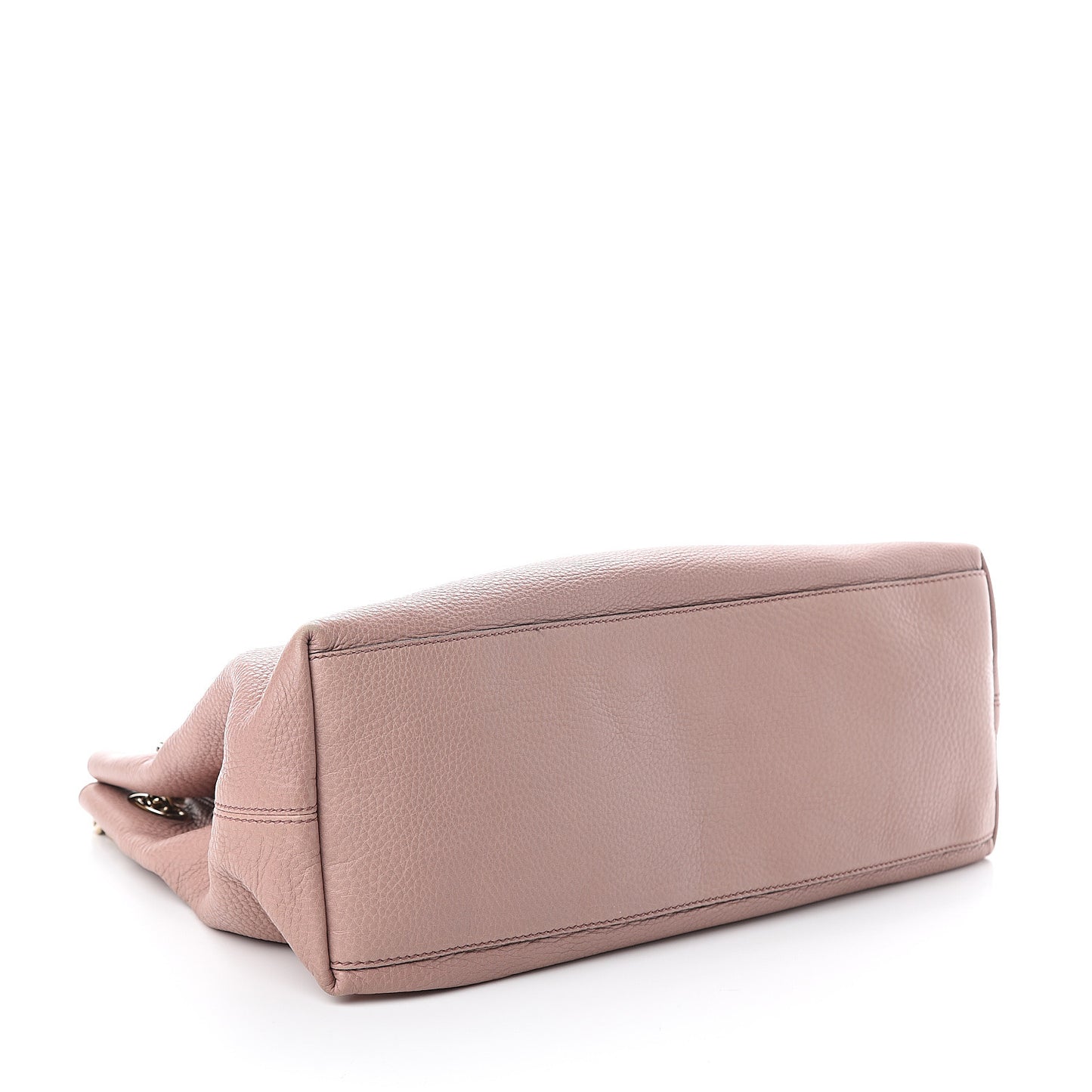 Pebbled Calfskin Medium Soho Chain Shoulder Bag Dark Cipria