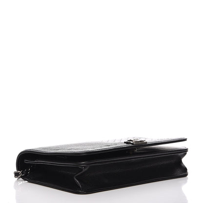 Chanel Caviar Chevron Quilted Boy Wallet on Chain WOC Black 4 of 9