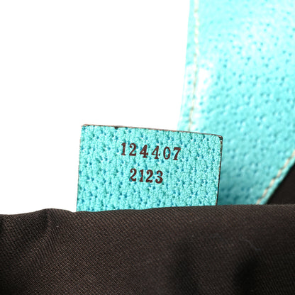 Gucci Monogram Calfskin Large Bardot Shoulder Bag Turquoise 7 of 9
