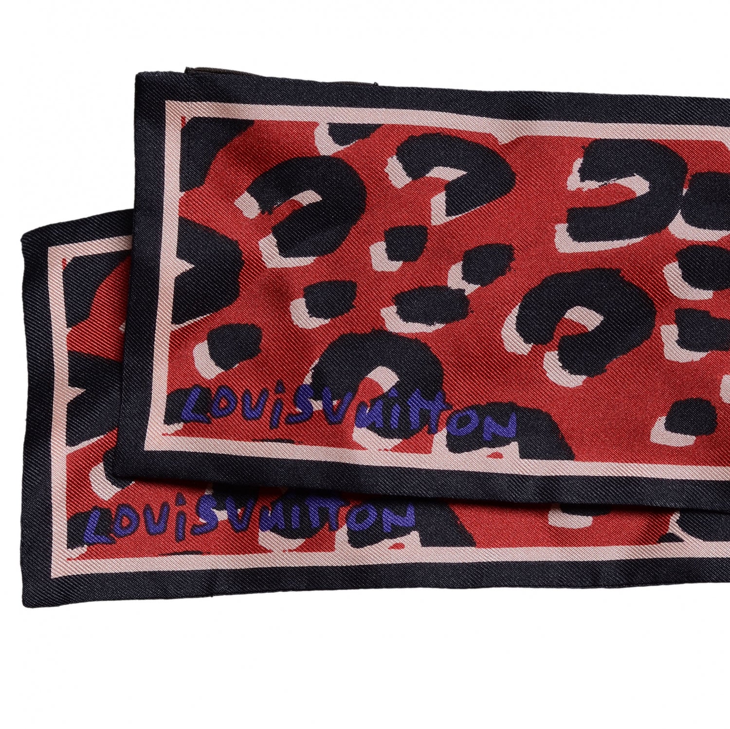 Louis Vuitton Silk Leopard Bandeau Rouge 1 of 6