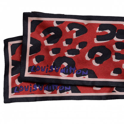 Louis Vuitton Silk Leopard Bandeau Rouge 1 of 6