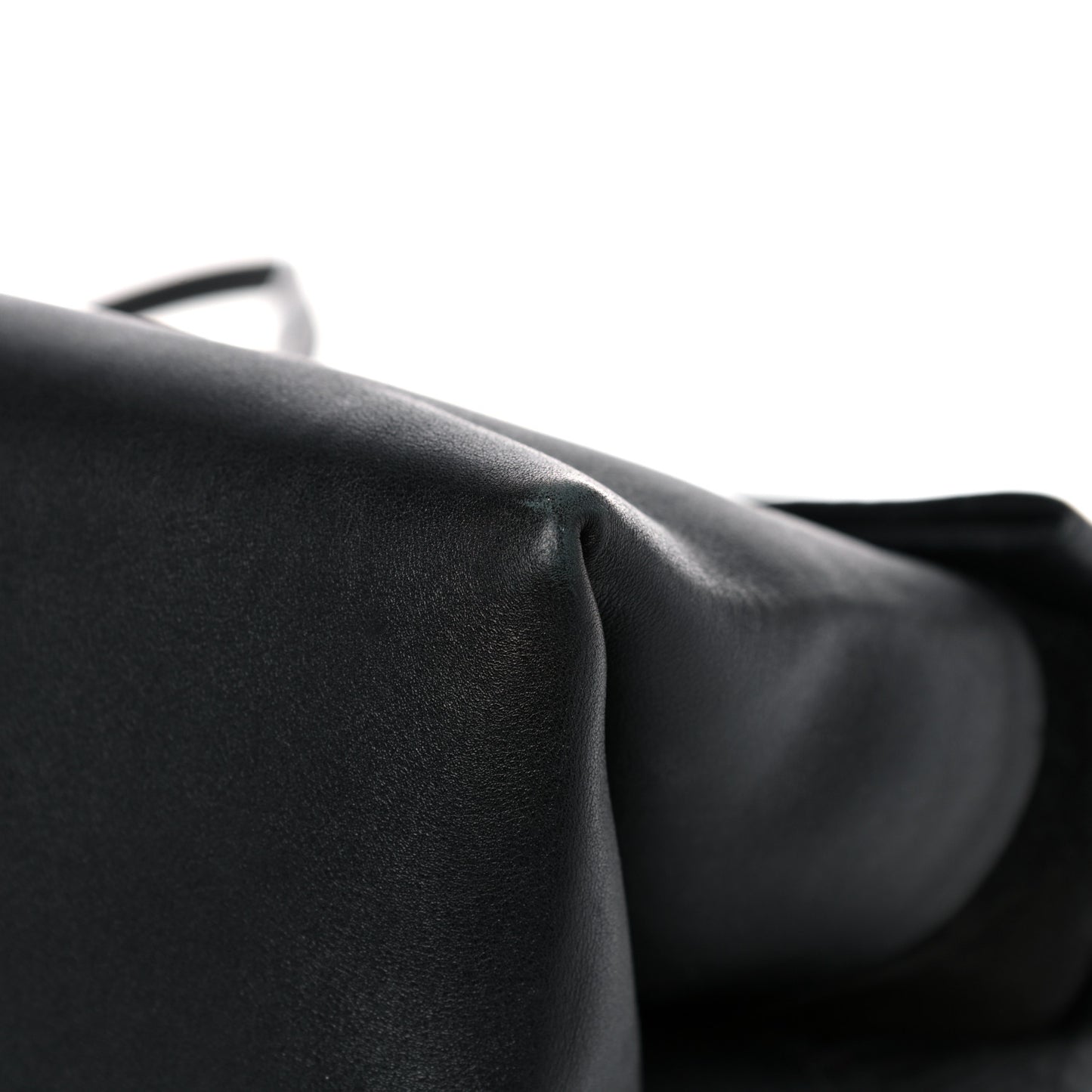 Shrunken Lambskin All Soft Shoulder Bag Black