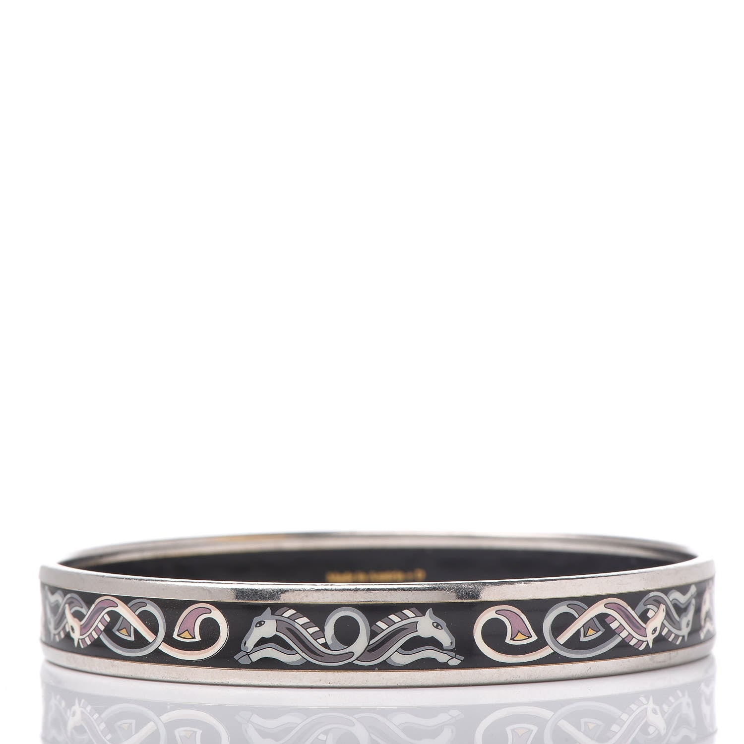 Hermes Enamel Printed Narrow Bracelet 70 3 of 5