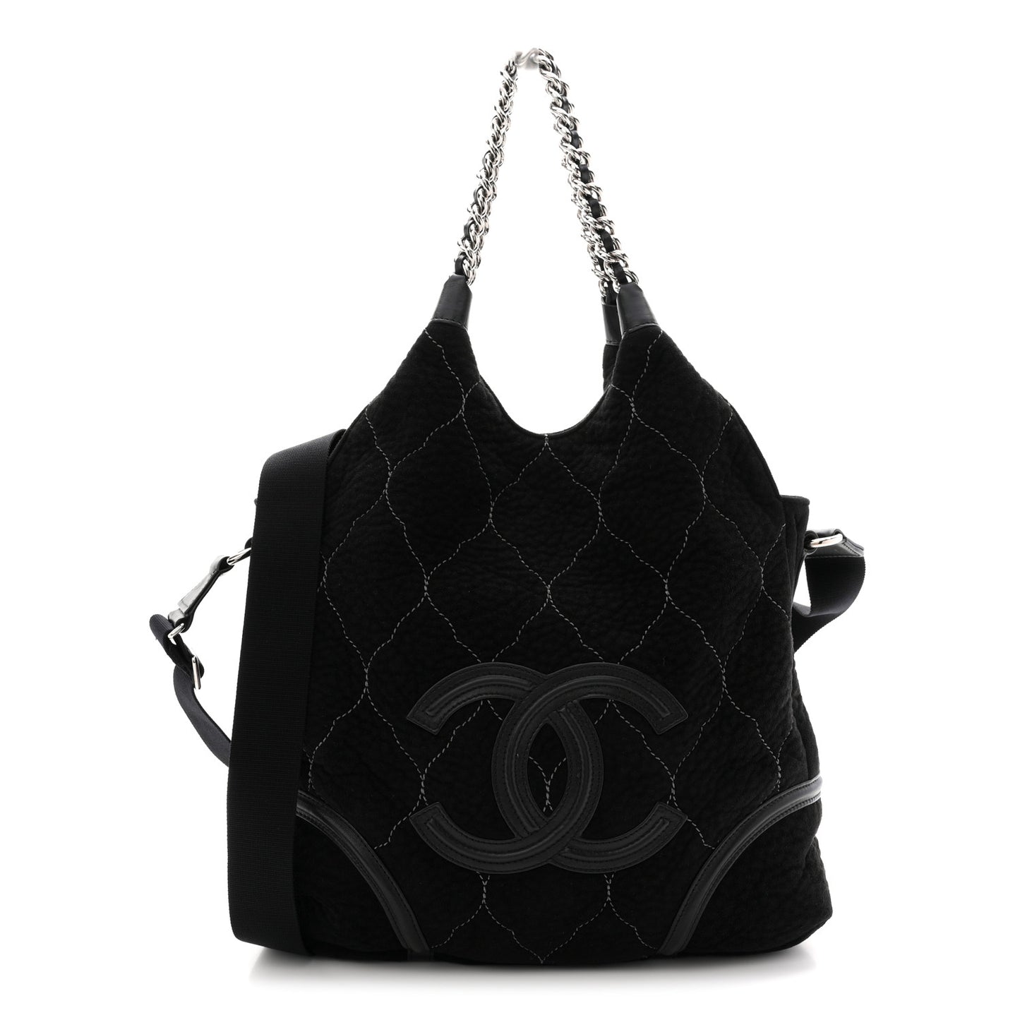 Microsuede Quilted Rodeo Drive Hobo Black