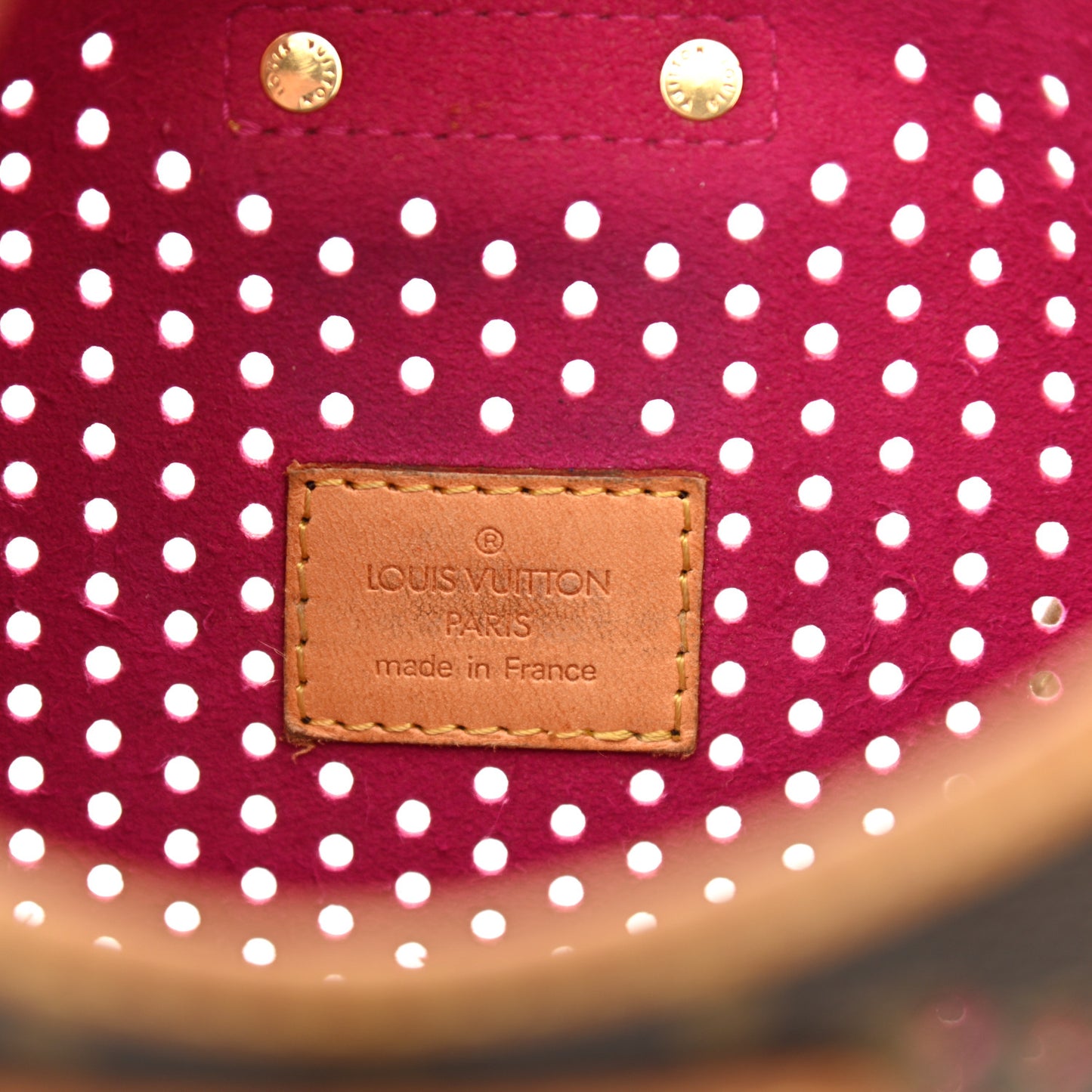 Monogram Perforated Musette Fuchsia