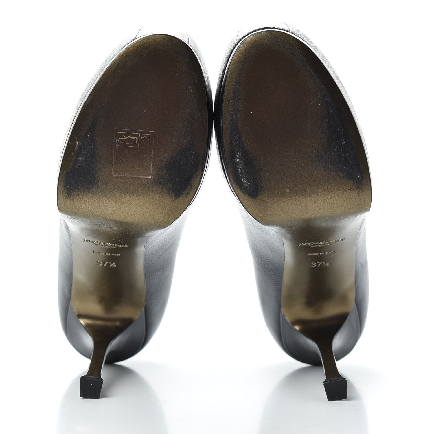 Saint Laurent Vernigolf Tribtoo 80 Platform Pumps 37.5 Black 6 of 10