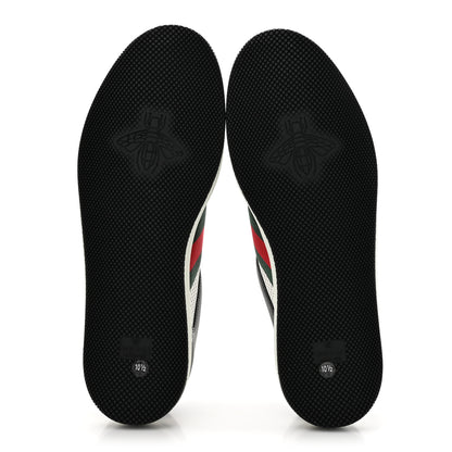Gucci Calfskin Web Mens Screener Sneakers 10.5 Black White 6 of 10