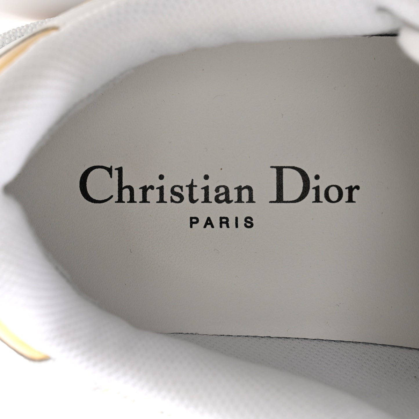 Calfskin Oblique Laser Perforated Dior One Low Sneakers 39.5 Off White Gold