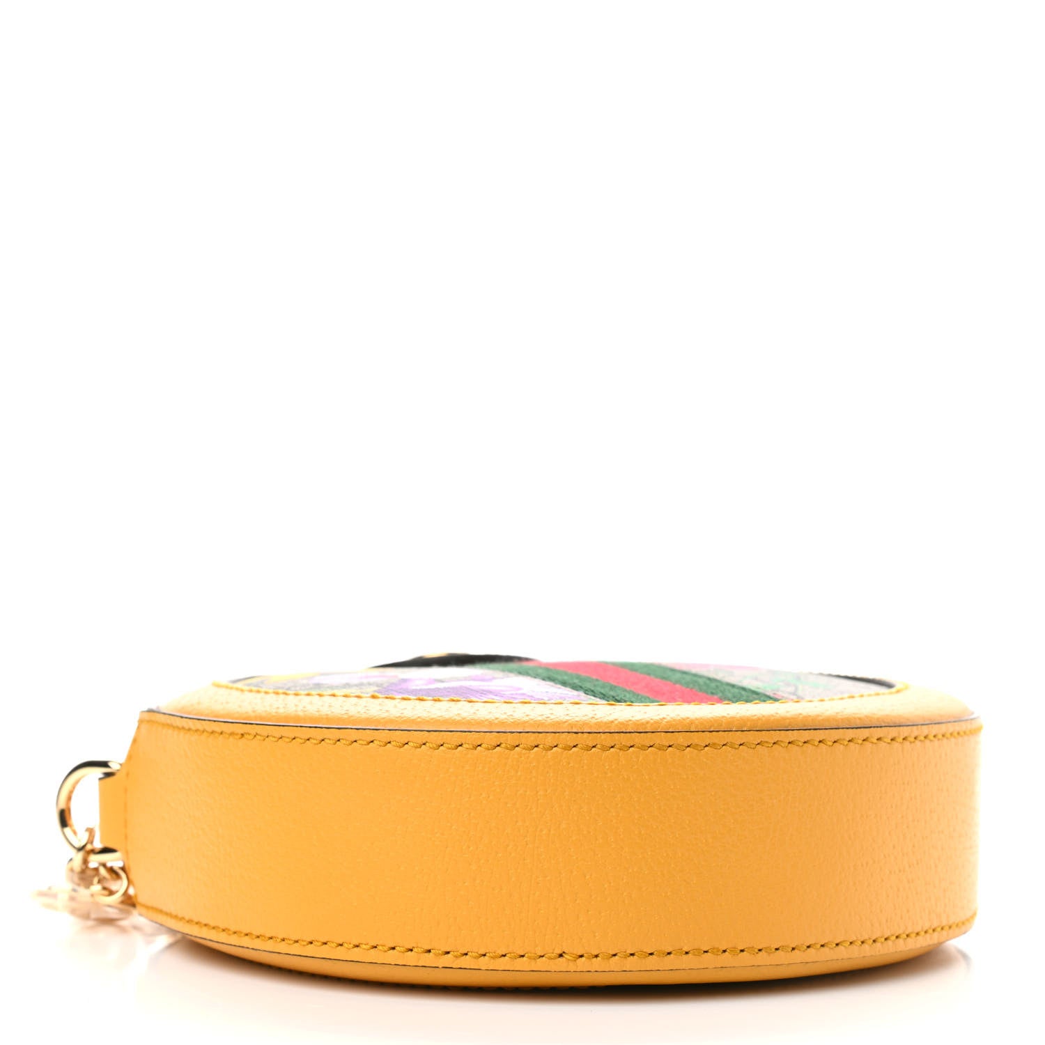 Gucci GG Supreme Monogram Flora Web Mini Ophidia Round Shoulder Bag Beige Multicolor Crop 4 of 9