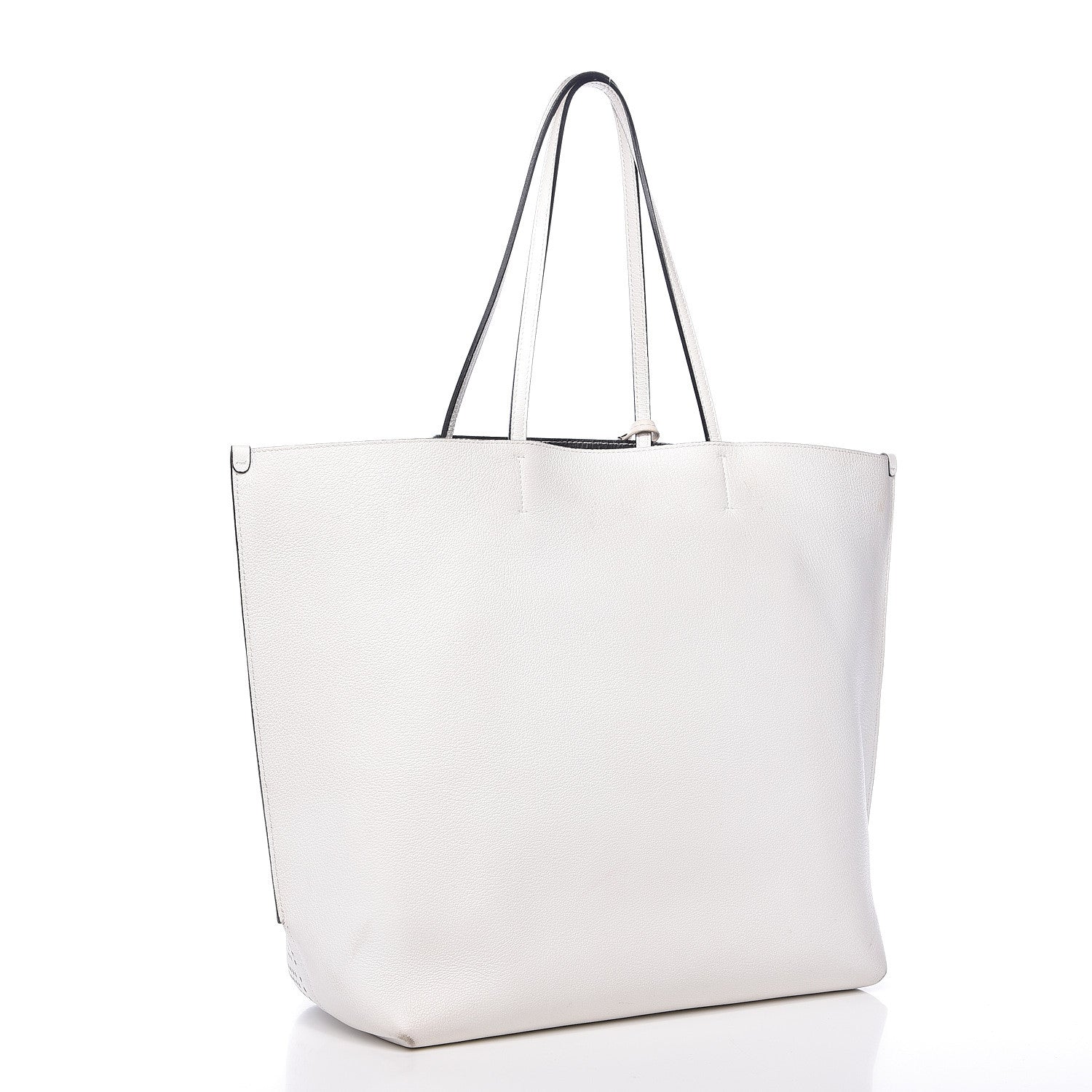 Christian Dior Calfskin Perforated Cannage Dioriva Tote White 3 of 14