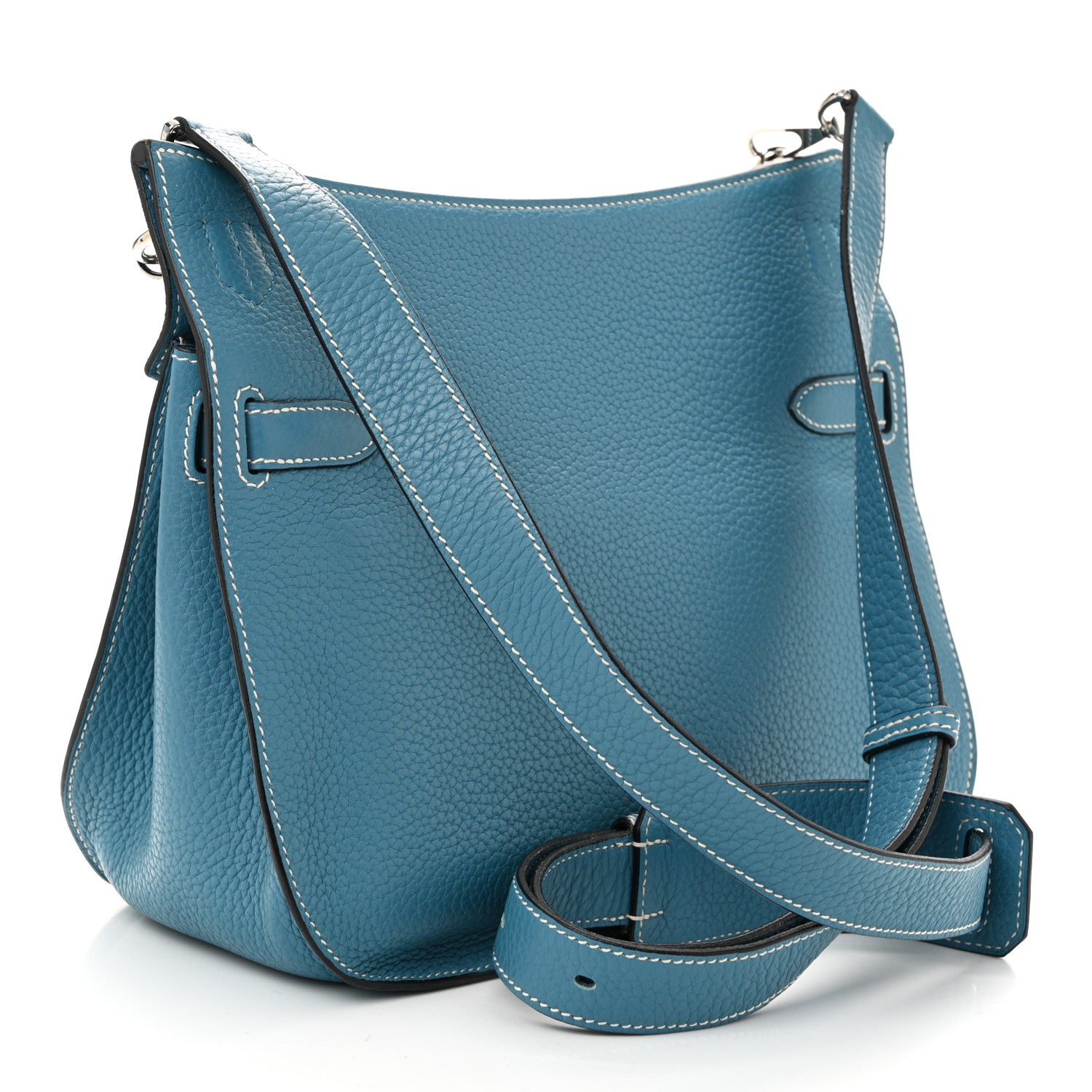 Hermes Taurillon Clemence Jypsiere 28 Blue Jean 3 of 10