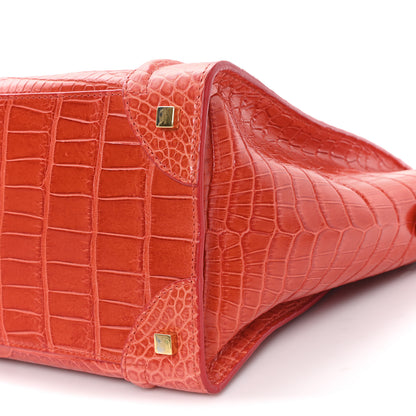 Celine Crocodile Mini Luggage Vermillion 9 of 10