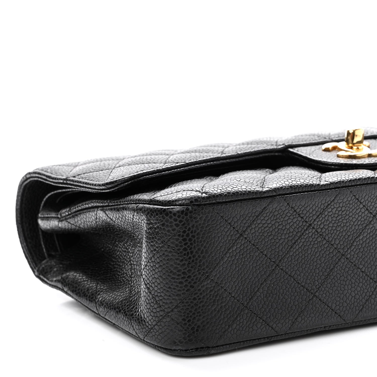 Chanel Caviar Quilted Medium Double Flap Black 9 of 10