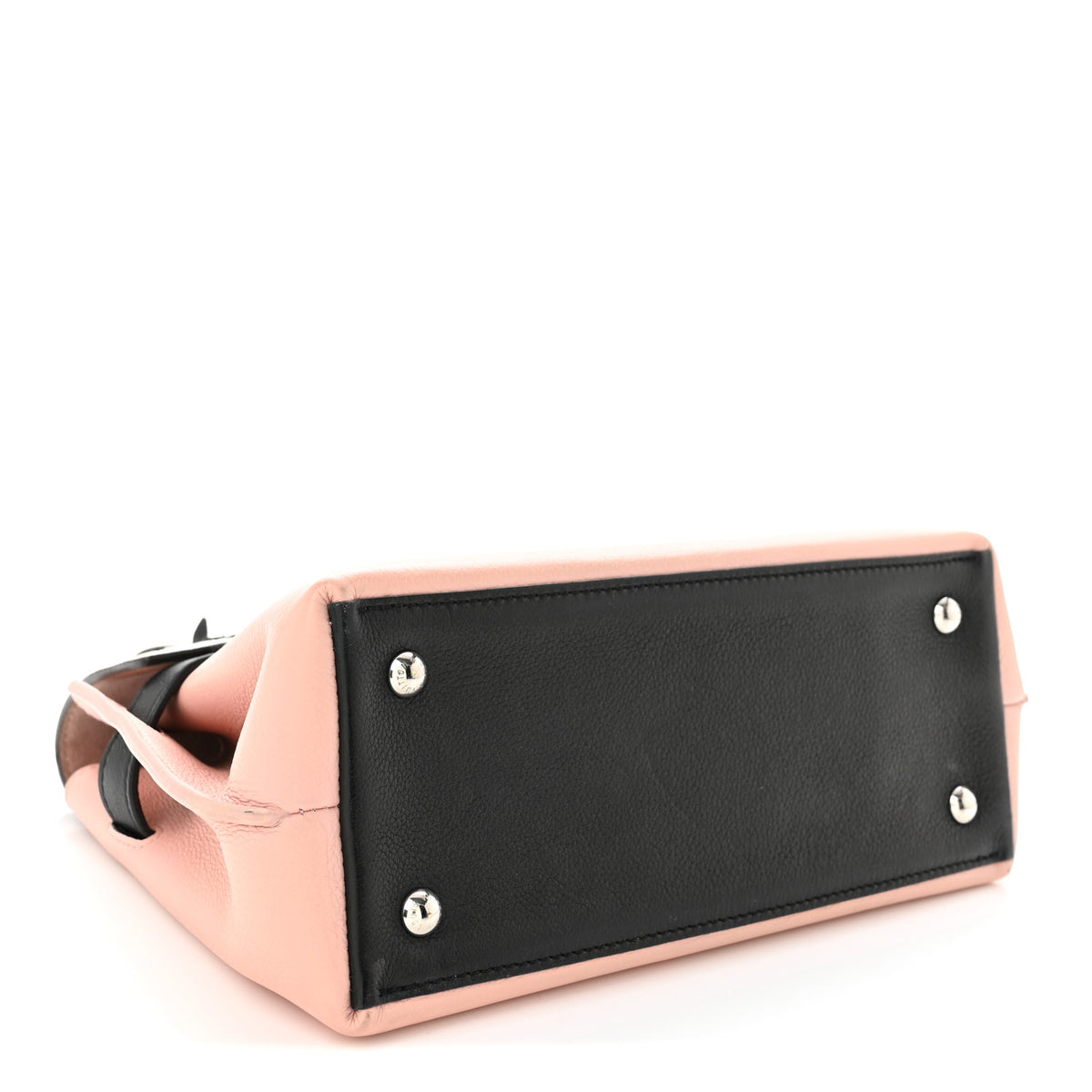 Soft Calfskin Embroidered Lockme Ever BB Rose Pink Snow White Black