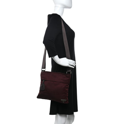 Prada Tessuto Nylon Vela Messenger Bag Bordeaux 3 of 10