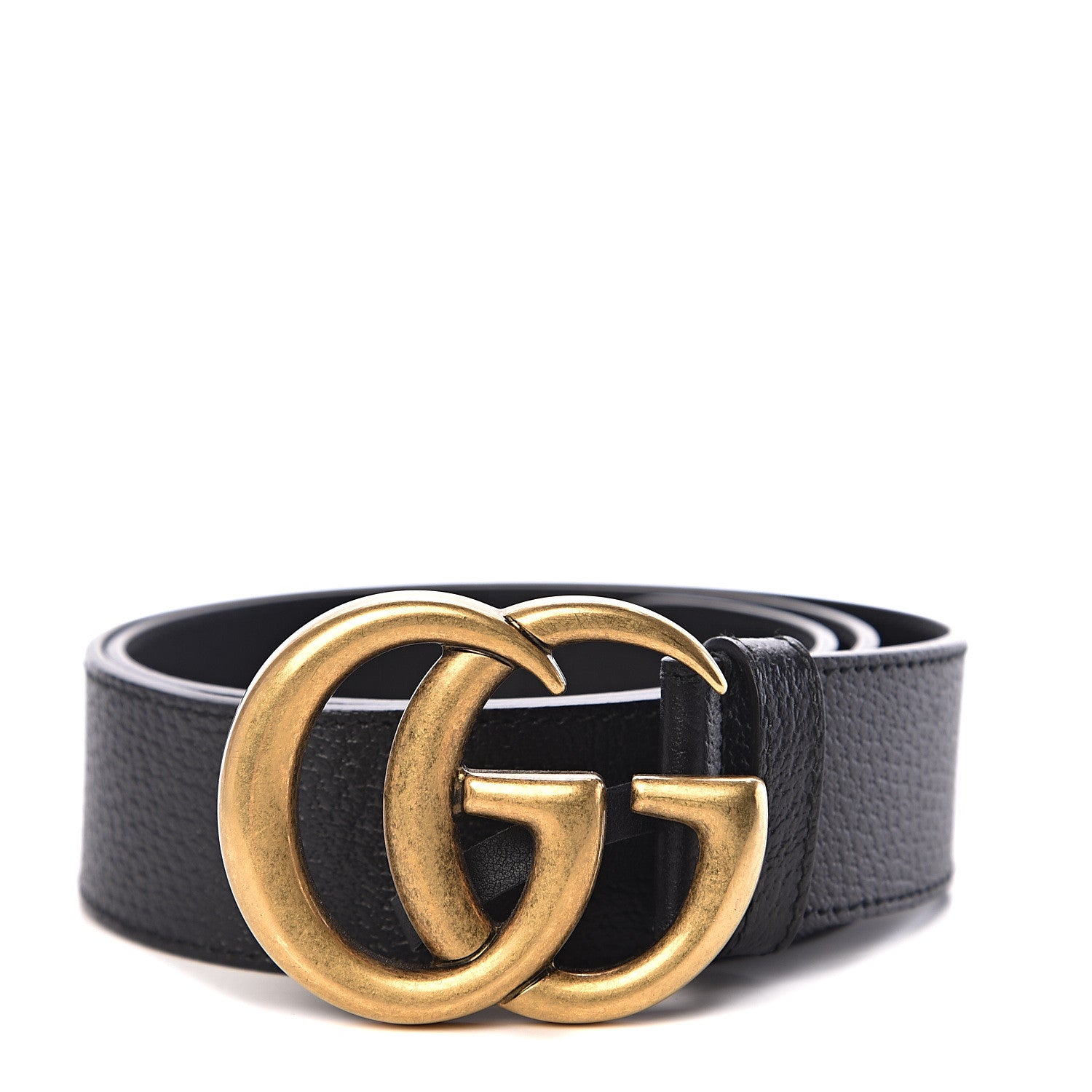 Gucci Textured Calfskin Double G 40mm Belt 80 32 Black 1 of 6