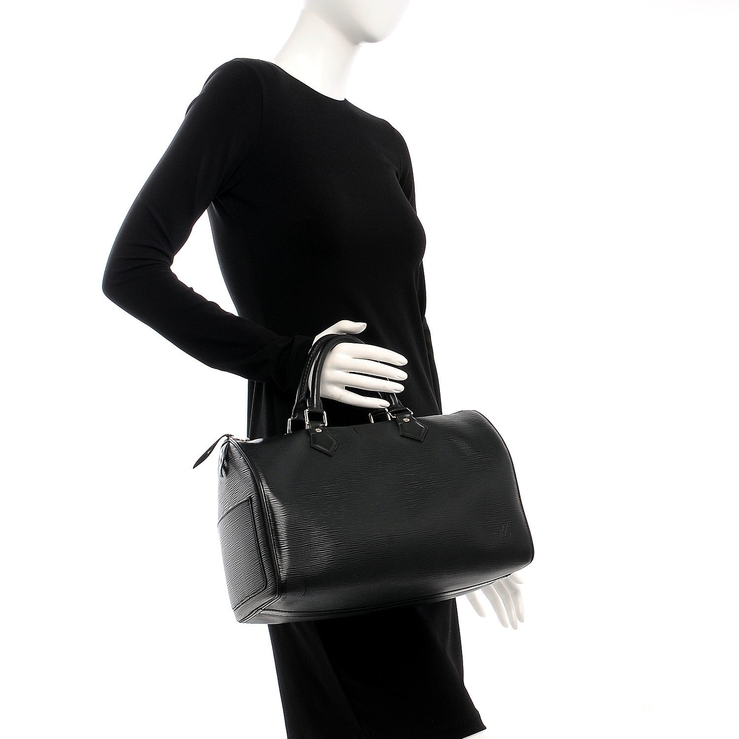 Louis Vuitton Epi Speedy 30 Black 2 of 13