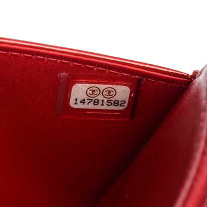 Chanel Patent Camellia Embossed Wallet on Chain WOC Rouge 7 of 8