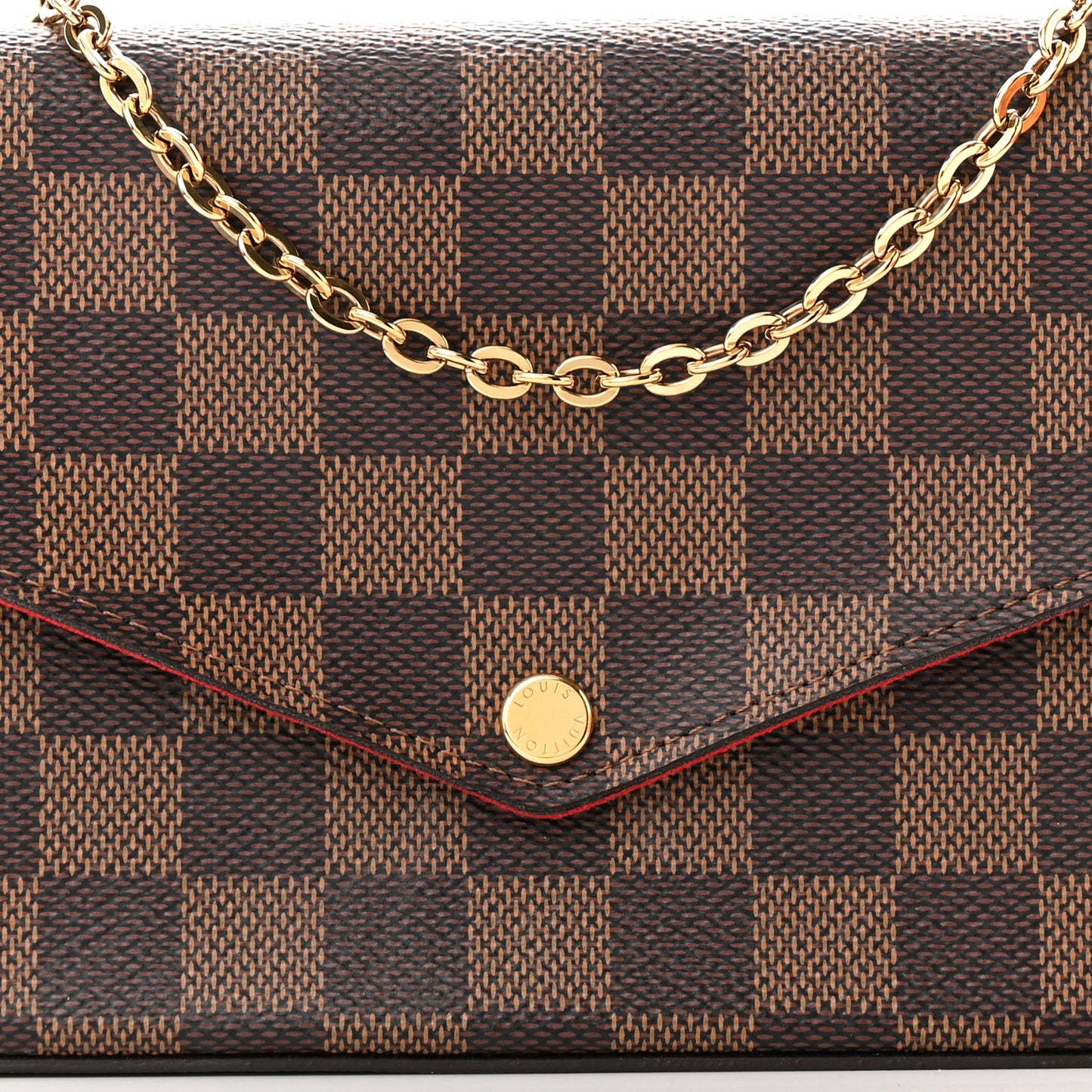 Damier Ebene Pochette Felicie Chain Wallet