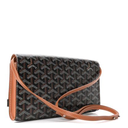 Goyard Goyardine Monte Carlo Bois Clutch With Strap Black Gold 3 of 9