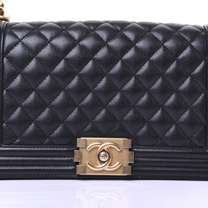 Chanel Caviar Quilted Medium Boy Flap Black 10 of 19