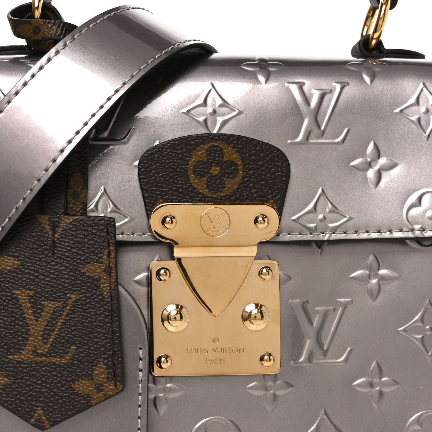 Louis Vuitton Vernis Monogram Spring Street Metallise Bitume