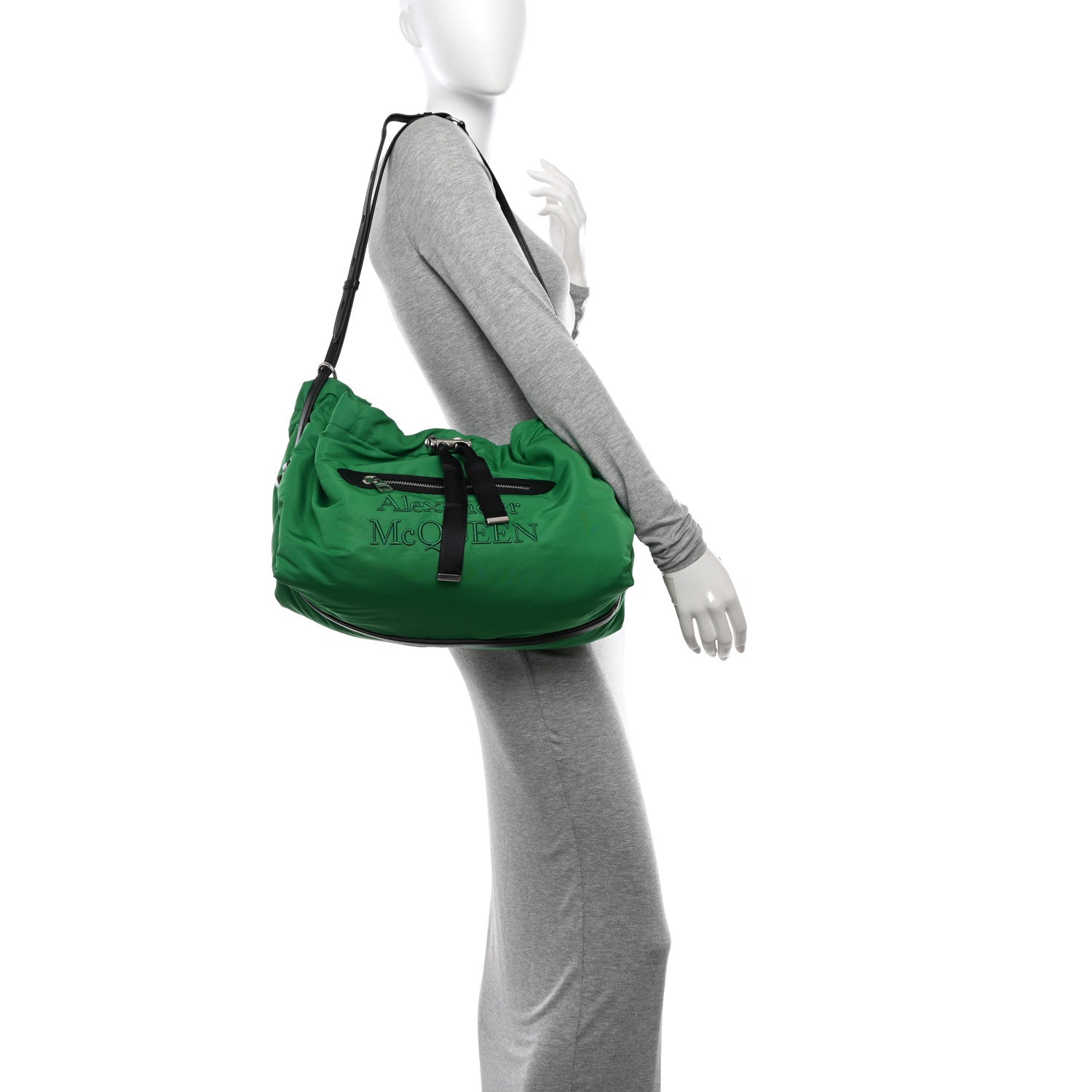 Alexander McQueen Nylon Medium Bundle Chrome Green 2 of 11