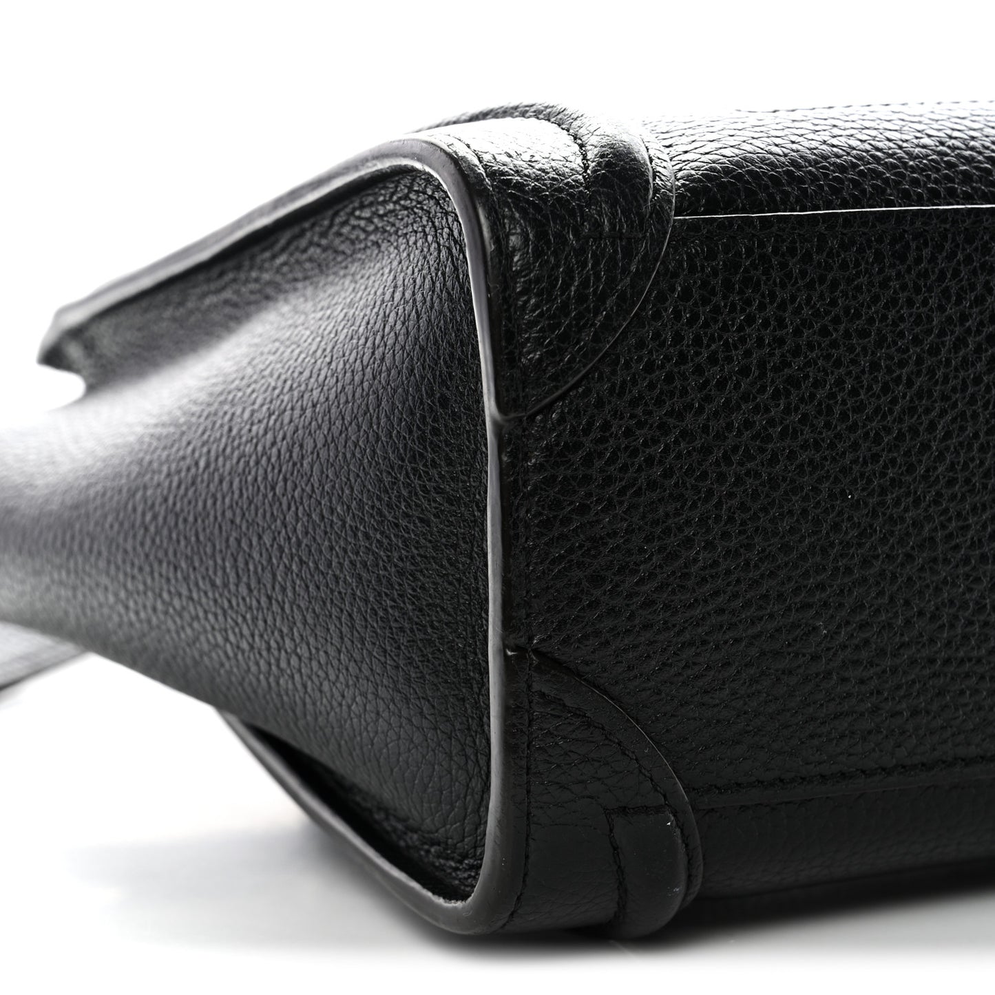 Drummed Calfskin Nano Luggage Black
