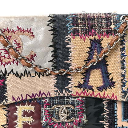 Chanel Denim Tweed Patchwork Jumbo Single Flap Multicolor 8 of 10