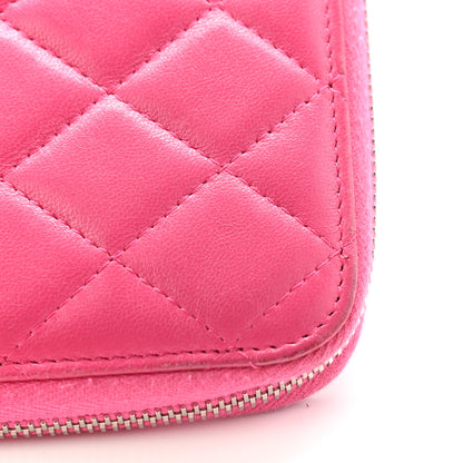 Chanel Lambskin Quilted Travel Case Pink 14 of 25