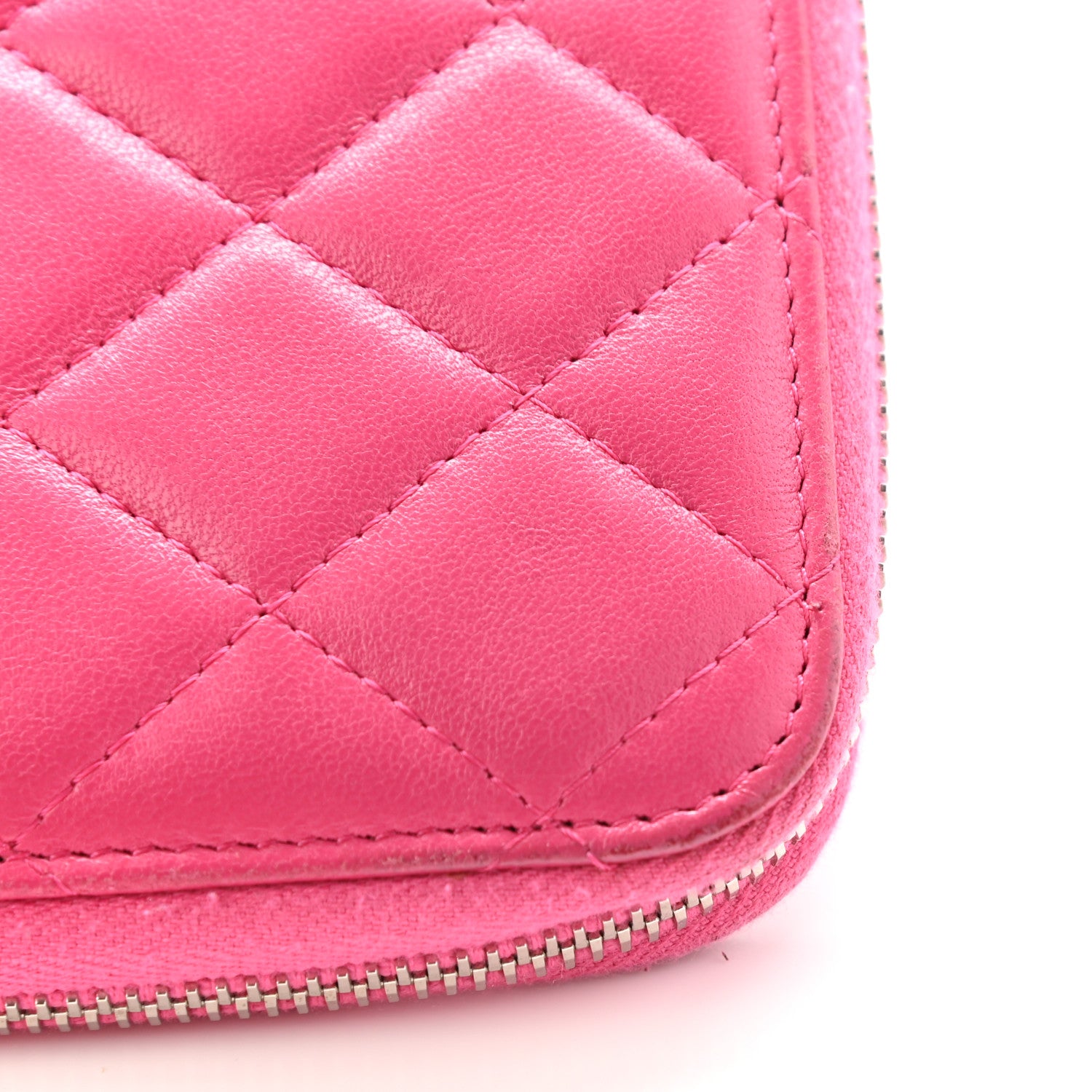 Chanel Lambskin Quilted Travel Case Pink 14 of 25