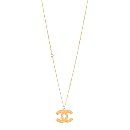 Chanel CC Necklace Matte Gold 1 of 6