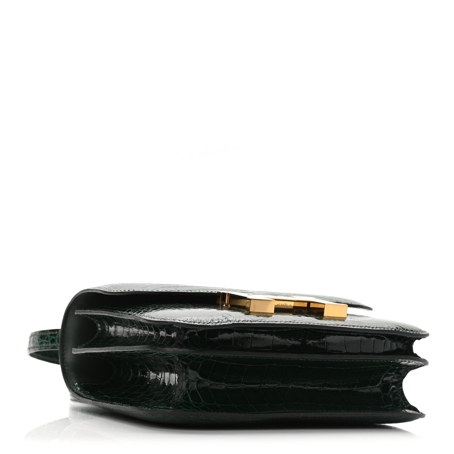 Hermes Shiny Alligator Constance 18 Vert Fonce 4 of 11
