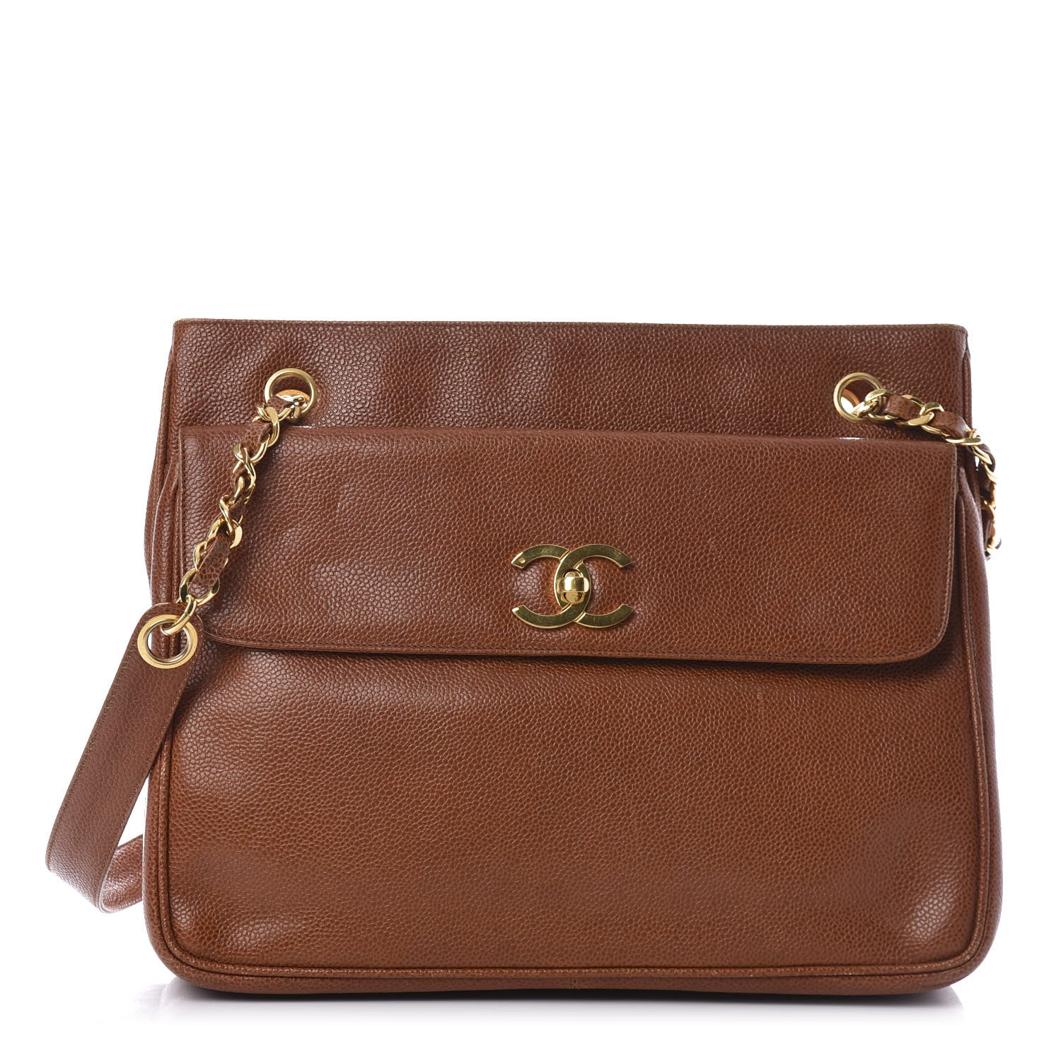 Chanel Caviar Flap Shoulder Bag Brown 1 of 11